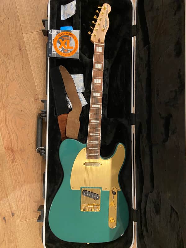 MINT Squier 40th Anniversary Gold Edition Telecaster 2022 - Sherwood Green image 1