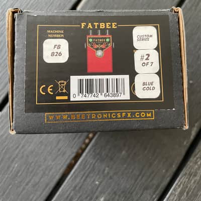 Beetronics Custom Shop Fatbee Overdrive blue gold image 10