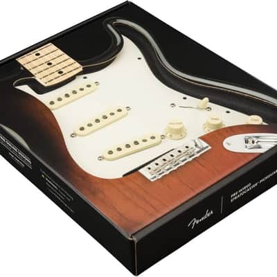 Fender Pre-Wired Strat Pickguard, Custom Shop Custom '69 SSS, Parchment 11 Hole PG image 3