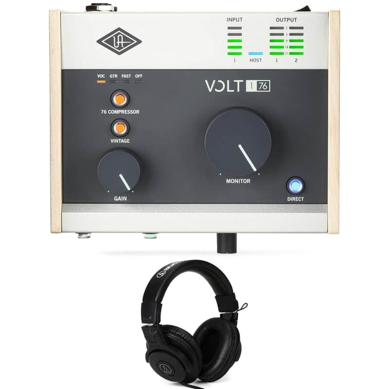 Universal Audio Volt 176 USB-C Audio Interface and Headphones image 1