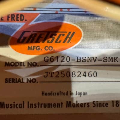 Gretsch G6120T-BSSMK Brian Setzer Signature Nashville Hollow Body '59 "Smoke" with Bigsby 2025 - Smoke Orange image 15