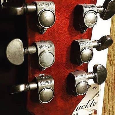 Set of 6 Grover Rotomatic Aged Nickel tuners w/bushings and screws Gibson, Les Paul, relic | 59 Parts image 8