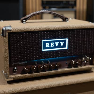 Revv D20 JL Joey Landreth 20/4W Tube Amp Head w/ 1x12 Cab & Speaker Cable –Brown image 3