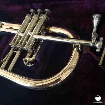 F.E Olds L12 flugelhorn Re-o-Loy #17 mouthpiece case GAMONBRASS imagen 4