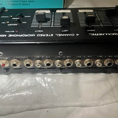 REALISTIC 4-CHANNEL STEREO MIC MIXER 32-1105 VTG 80s 1980s - Black image 2