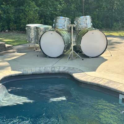 Ludwig Vintage Virgin Double Bass Drum Kit: 24/24/18/16/13/13 May, 1970 - Sky Blue Pearl image 13