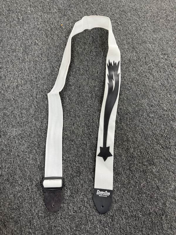 Doctor Song Vintage Guitar Strap Shooting Star 80s - White image 1