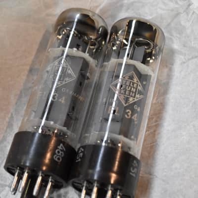 Telefunken EL34 - Matched Pair, Winged Plates, Double-O Getter image 3