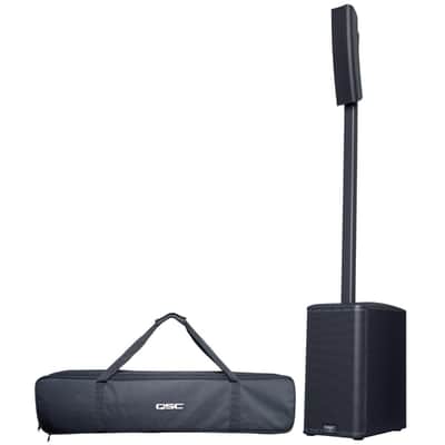 QSC KC12-BK Active Powered Black Column DJ PA Speaker System w Cover image 2