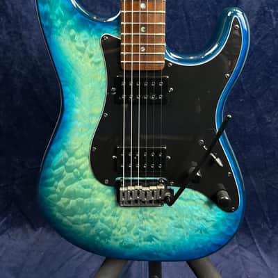 Schecter Traditional Pro Maple in Transparent Blue Burst Pre-owned image 1