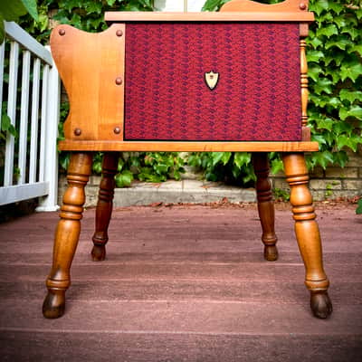 Rotary Connection Solid Maple 2 6x9 guitar 2 speaker cabinet/side table/music sheet holder on legs! 2 vintage 6x9 speakers. Open or closed back optional. 16 ohms. Vintage colonial style. Switchcraft jack. 2026 - Maple Wood image 18