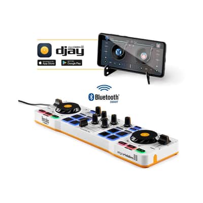 Hercules DJ Control Mix DJ Software Controller with Two Jog Wheels, White image 6