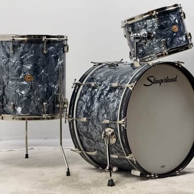 Slingerland 22/13/16" Radio King Drum Set - Black Diamond Pearl image 2