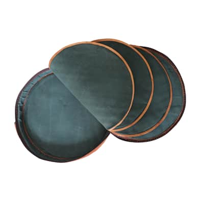 WerKens Leather Cymbal Bag 22" Front Pocket 16" for Hi Hats - Backpack - Brown image 5