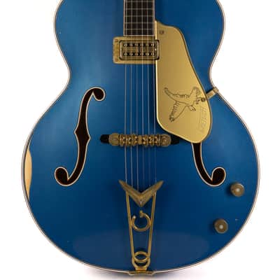 2017 Gretsch Masterbuilt Steven Stern '59 Falcon Relic Relic Lake Placid Blue image 3