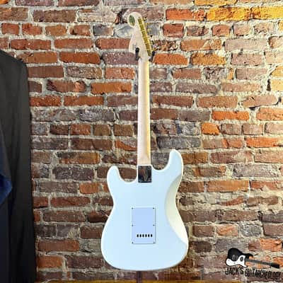 Douglas Designs / Squier S-Style "Bob Ross / Precious Moments" Partscaster Electric Guitar (2010s - White) image 5