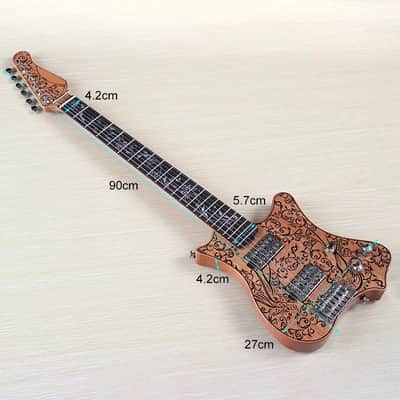 Custom Handmade HH Electric Guitar, Okoume Body and Neck image 6