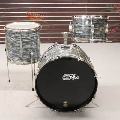 Ludwig Club Date 3pc Drum Kit Set Blue Oyster Pearl Vintage 1960's 20/14/12" image 1