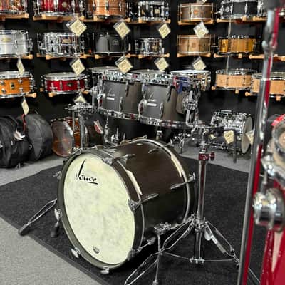SONOR Vintage Series 4-Piece 10/12/14/20 Drum Kit Set in Black Onyx with SKB Soft Cases image 2