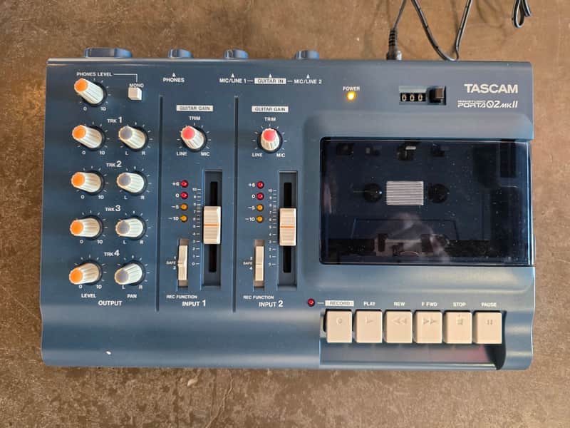 TASCAM Porta 02 mkII Ministudio 4-Track Cassette Recorder 2000s - Blue image 1