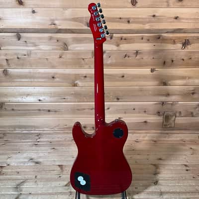 Fender Jim Adkins JA-90 Telecaster Thinline Electric Guitar - Crimson Red Transparent image 5
