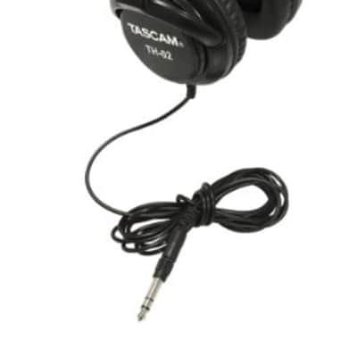 Tascam TH-02 Closed Back Studio Headphones, Black image 1