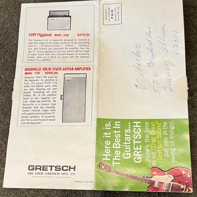 Gretsch Guitar and Bass Brochure 1960’s imagen 4