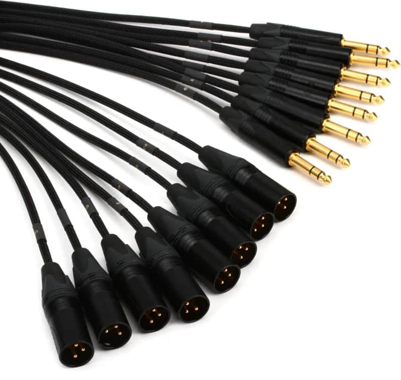 Mogami GOLD 8 TRSXLRM-10 8-channel 1/4 inch TRS Male to XLR Male Snake Cable - 10 foot image 1