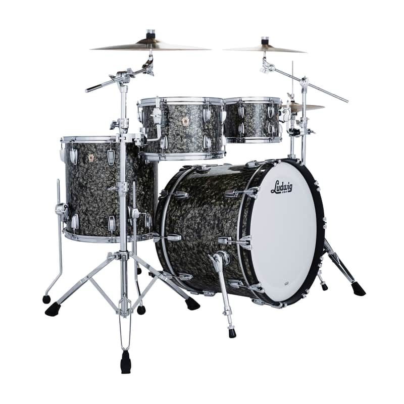 Ludwig Classic Maple Studio 4-Piece Drum Kit w/ 22" Kick - Moss Green image 1