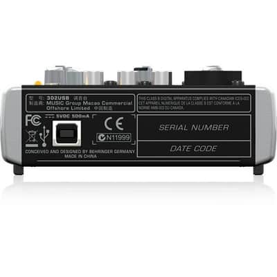 BEHRINGER 302USB XENYX [Analog mixer with USB audio interface] image 4