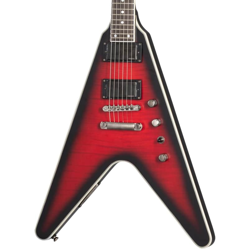 Epiphone Dave Mustaine Flying V Prophecy Electric Guitar - Aged Dark Red Burst image 1