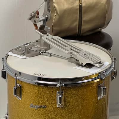 Rogers 20/12/16" Cleveland-Era Holiday Drum Set - VIDEO Gold Sparkle "Headliner" Outfit w/ 5x14" Powertone image 5