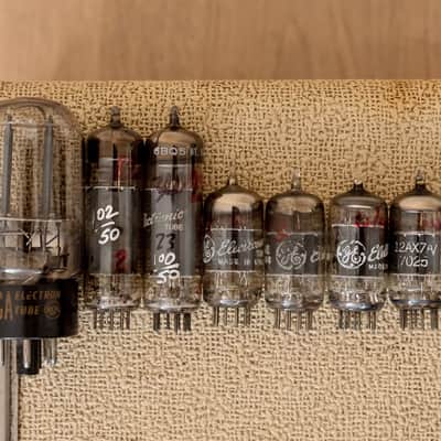 1961 Fender Tremolux Blonde Brown Panel Piggyback Tube Amp Head 6G9 Circuit w/ EL84 (6BQ5) image 17