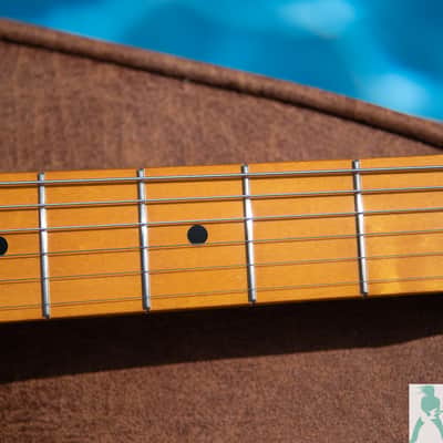 1993 Fender ST57G-65 '57 Stratocaster Reissue - Translucent Green w Gold Hardware - Made in Japan (FujiGen) Pro Set Up w Perfect Frets/Action/Intonation! image 12
