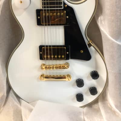 Blitz by Aria Pro II Les Paul Custom (White) | Reverb