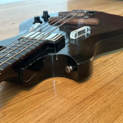 Supro Pocket Bass with Original Case Extra Short Scale Thick Neck 1961 - Black image 5