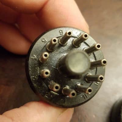 Leslie Amphenol 86-CP11 11 PIN plug AND jack "OCTAL" HEATHKIT YAESU power supply 1960s - black image 4