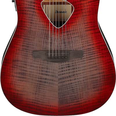 Ibanez ALT50FA Altstar Parlor Acoustic-Electric Guitar, Flamed Basswood Top, Red Doom Burst image 1