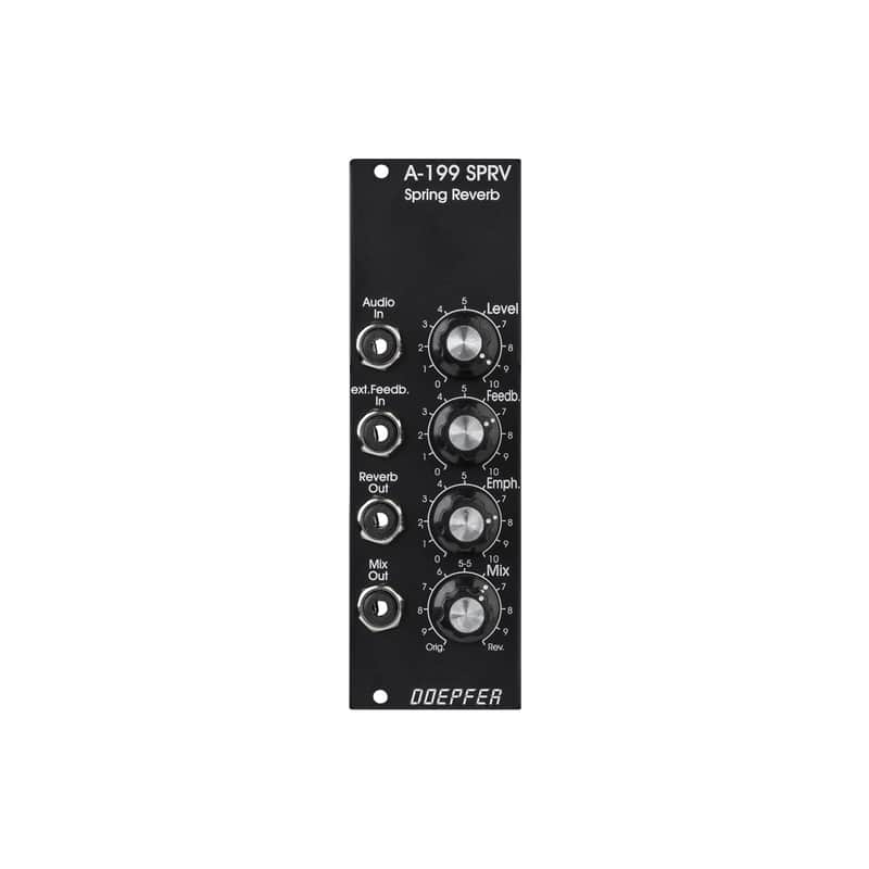 Doepfer A-199-V Eurorack Spring Reverb Module (Vintage Black) image 1