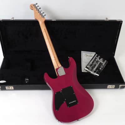 2000 Fender Showmaster FMT Custom Shop - Bing Cherry Transparent - Carved Flame Top Strat - COA and Case image 4