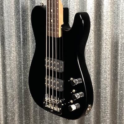G&L USA Fullerton Deluxe ASAT 4 String Bass Jet Black & Bag #8120 image 6