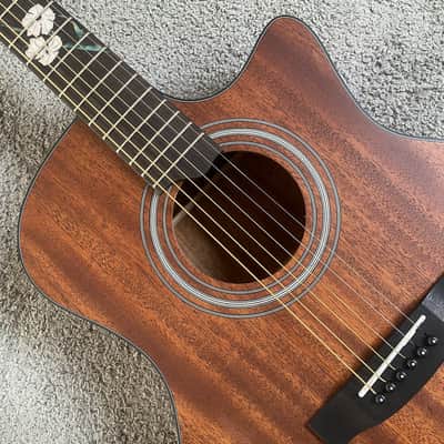 40 Inch Acoustic Guitar, Mahogany Body and Neck, Rosewood Fingerboard image 6