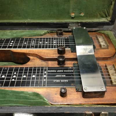 Very Rare Koa Wood Lap Steel Made for Hawaiian David Keli'i  Natural with Original Case Vintage Rare image 6