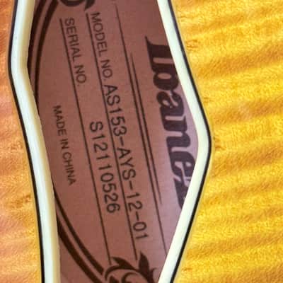 Ibanez AS153-AYS-12-01 2002-present - Yellow Sunburst image 11