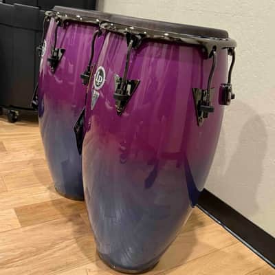 ~NEW!~ LP Latin Percussion Tony Succar Signature New Zealand Pine Conga & Tumbadora Pair in Rainbow Lacquer with Black Nickel Hardware & Black Skyn Heads image 3