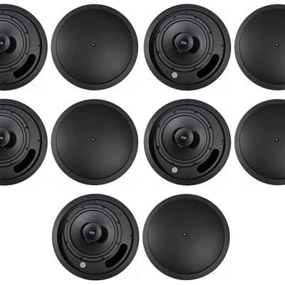 10) JBL Control 18C/T-BK 8" 70v Commercial Black Ceiling Speakers For Restaurant image 1