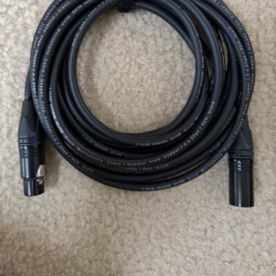 Live Wire Elite Quad XLR Microphone Cable - 15 ft. Black image 1