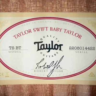 Taylor TS-BT Taylor Swift Baby Taylor Acoustic Guitar w/Gig Bag image 15