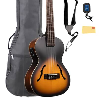 Kala KA-JTE-2TS Archtop Tobacco Burst Tenor Ukulele w/ Gig Bag image 1