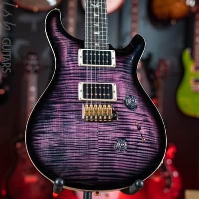 PRS Custom 24 10 Top Purple Iris w/ Black Burst & Back image 1
